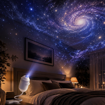 12-Scene USB Galaxy Projector – Flexible Star & Mood Light