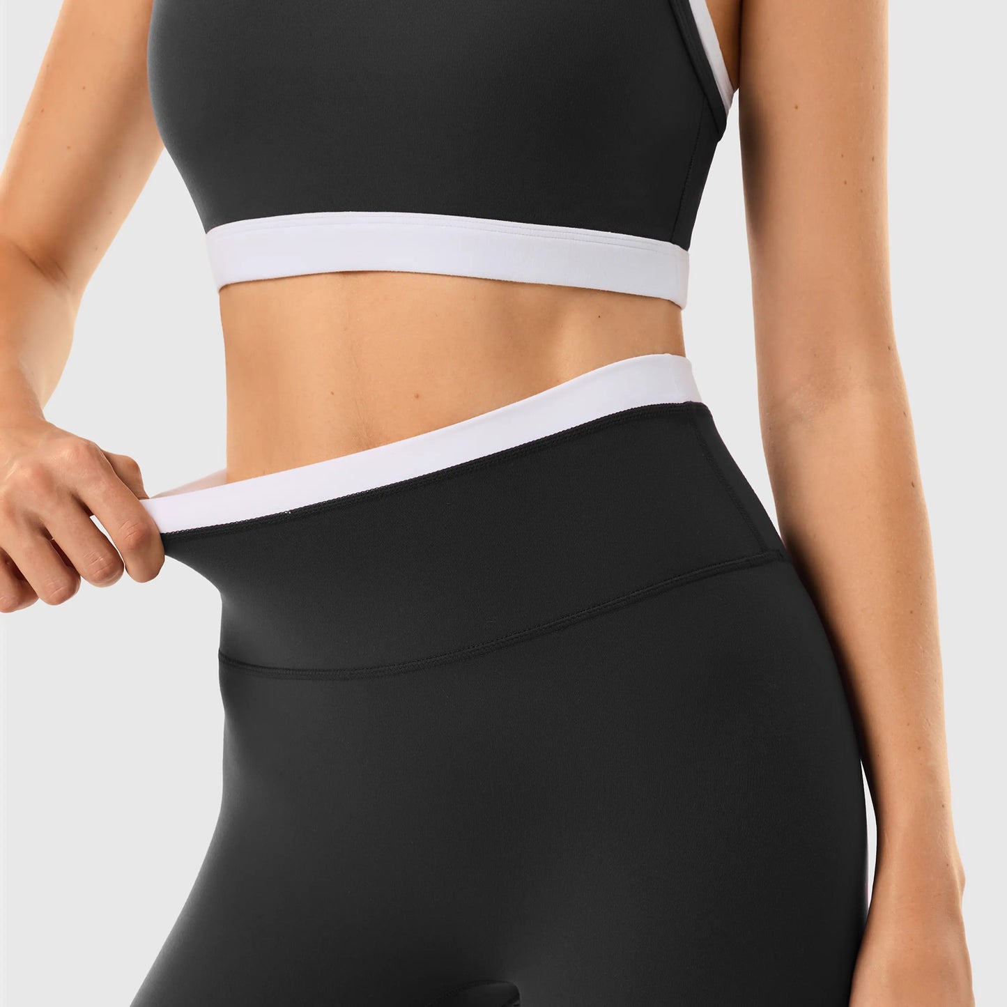 Women 2 Piece Seamless Workout Outfit, Padded Sports Bra + High Waist Yoga Leggings Gym Tracksuit Set